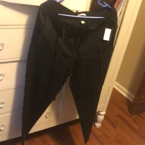 Trash bag waist black dress pants